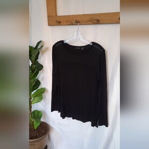 Tahari Long Sleeve Top -  Black - size M